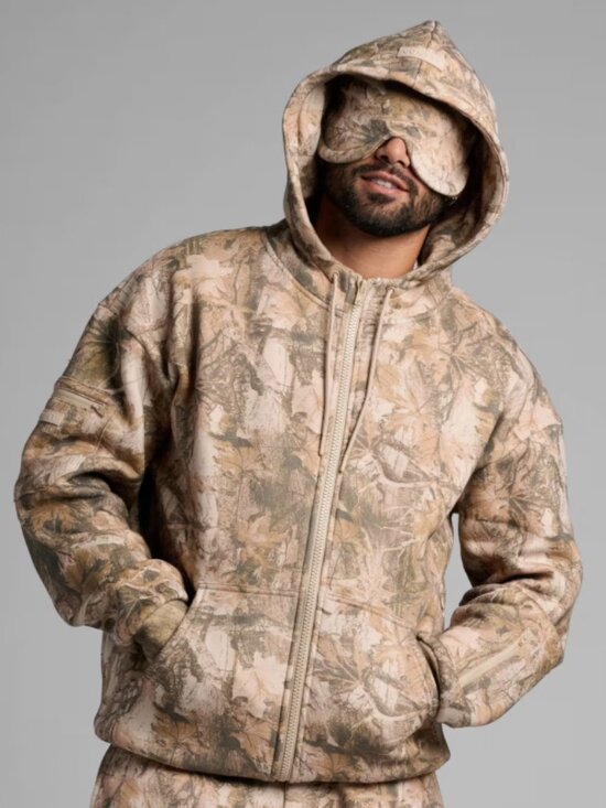 Comfrt Other - COMFRT Airplane Mode Zip Hoodie Adult 2XL XXL High Sierra Camo AOP Lounge NEW
